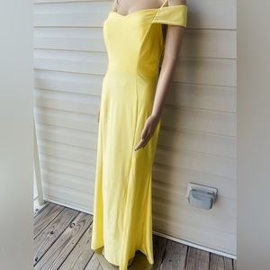 Elegant Long Yellow Dress